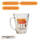 Caneca Tarsila Bichinhos Fofinhos Me Deixam Feliz Café Chá Leite Vidro 200ml Mãe Pai Presente Amigo