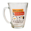 Caneca Tarsila Bichinhos Fofinhos Me Deixam Feliz Café Chá Leite Vidro 200ml Mãe Pai Presente Amigo