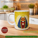 Caneca Cerâmica Nossa Senhora Aparecida Religiosa Presente Mãe Café Leite Santa Católica