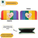 Carteira Looney Tunes Frase O Amor Vem em Todas as Cores Juvenil Menina Passeio