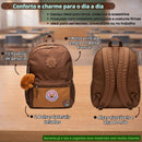 Mochila de Costas Capivara Fofinha Clio Infantil Escolar Meninas Volta As Aulas Passeio Viagem Estudos