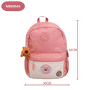 Kit Mochila De Costas e Estojo Duplo Rosa Capivara Fofinha Infantil Escolar Volta As Aulas Estilosa Estudos Clio