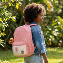 Kit Mochila De Costas e Estojo Duplo Rosa Capivara Fofinha Infantil Escolar Volta As Aulas Estilosa Estudos Clio