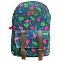 Mochila Costas Preto Azul Rosa Clio Estampa Tropical Escolar Juvenil Espaçosa Fashion Original