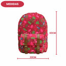 Mochila Costas Preto Azul Rosa Clio Estampa Tropical Escolar Juvenil Espaçosa Fashion Original