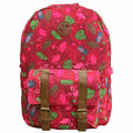 Mochila Costas Preto Azul Rosa Clio Estampa Tropical Escolar Juvenil Espaçosa Fashion Original