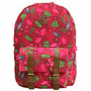 Mochila Costas Preto Azul Rosa Clio Estampa Tropical Escolar Juvenil Espaçosa Fashion Original