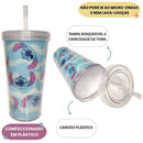 Copo Stitch Com Canudo 750ml Disney Passeio Diversão Café Água Presente Personalizado