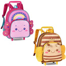 Mochila de Carrinho Abelhinha Borboleta Escolar Rodinha Infantil Menina Passeio Viagem Criança