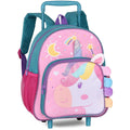 Mochila de Carrinho Unicórnio Rodinhas Infantil Menina Escolar Volta as Aulas Passeio Viagem