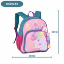 Mochila de Costas Unicórnio Menina Infantil Escolar Volta as Aulas Desenho Passeio Viagem Resistente
