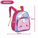 Mochila de Costas Unicórnio Menina Infantil Escolar Volta as Aulas Desenho Passeio Viagem Resistente