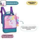 Lancheira Térmica Unicórnio infantil Menina Escolar Desenho Volta as Aulas Passeio Viagem Resistente
