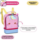 Lancheira Térmica Unicórnio infantil Menina Escolar Desenho Volta as Aulas Passeio Viagem Resistente