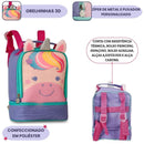 Lancheira Térmica Unicórnio Roxo Rosa Volta as Aulas Meninas Passeio Escolar Megalomania