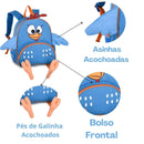 Mochila de Costas Bolsa Mala Galinha Pintadinha  Infantil Escolar Clio Megalomania