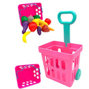 Brinquedo Carrinho de Feira Alça Regulável Infantil Diversão Vermelho Rosa PakiToys Megalomania