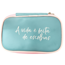 Estojo Box Frase Motivacional A Vida é Feita de Escolhas Volta Aulas Escolar Organizador 100 Pens Juvenil