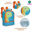 Lancheira Termica Dinossauro Verde Azul Masculino Infantil Clio Megalomania