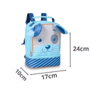 Kit Mochila de Costas Cachorrinho Azul Bolsa Mala Lancheira Térmica Duas Alças Infantil MAsculino Escolar Lanchinho Clio Megalomania