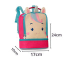 Kit Mochila de Carrinho Rodinha Unicórnio Lancheira Térmica Rosa Infantil Menina Feminina Criança Bebê Escolar Pets Clio Megalomania