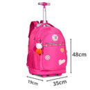 Kit Mochila de Carrinho Mala Bolsa Lancheira Térmica Duas Alças Rosa Escolar Meninas Juvenil Rebecca Bonbon Clio Megalomania