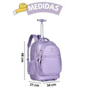 Mochila de Carrinho Mala Bolsa Bagagem Rosa Lilás Verde Rebecca Bonbon Escolar Juvenil Feminino Clio Megalomania