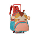 Mochila de Carrinho Rodinha Bolsa Infantil Menina Escolar Volta Aulas Pets Gato Girafa Vaca Clio Megalomania