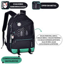 Mochila de Costas Demon Slayer Escolar Volta Aulas Estudo Passeio Mangá Grande Viagem Resistente