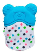 Mordedor Infantil Para Bebe Urso Luvinha C/ Silicone Buba  - Azul Megalomania