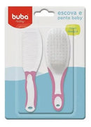 Escova E Pente Baby Buba Bebe Care Kids Infantil Cabelo - Rosa Megalomania
