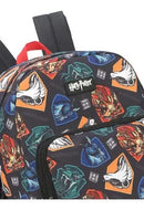 Mochila de Costas Bolsa Escolar Harry Potter com Brasão de Grifinória Sonserina Luffa Luffa Corvinal Hogwarts Warner Bro Megalomania