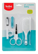 Kit Cuidados Bebê Baby Neném Escova Pente Tesoura Buba - Azul 5239 Megalomania