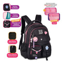 Mochila De Costas Preta Rebecca Bonbon Miçangas Juvenil Escolar Feminina Resistente Durável Confortável