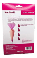 Kit 5 Bico Confeitaria Silicone Bolo Cozinha Festa Decoração Ke Home Megalomania