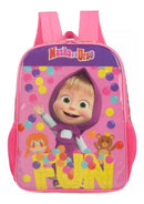 Mochila de Costas Infantil Masha E Urso Rosa Escolar Menina - Luxcel Megalomania