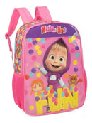 Mochila de Costas Infantil Masha E Urso Rosa Escolar Menina - Luxcel Megalomania
