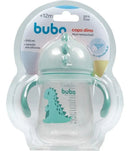 Copo Bebê Infantil Dino Alça Removível Canudo Silicone Buba Megalomania