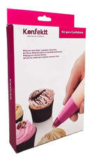 Kit 5 Bico Confeitaria Silicone Bolo Cozinha Festa Decoração Ke Home Megalomania