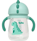Copo Bebê Infantil Dino Alça Removível Canudo Silicone Buba Megalomania