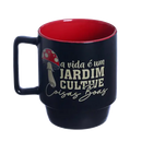Caneca de Café Jardim Culture Coisas Boas Frase Casa Café Presente Cogumelo Megalomania