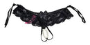 Calcinha Tailandesa Femininas Lingerie Perolas Estimulador Preto - Megalonania