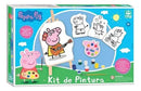 Kit Pintura Peppa Pig Cavalete Infantil Brinquedos Tinta Nig Megalomania