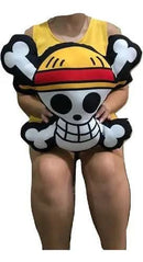 Almofada 3D Caveira One Piece Mugiwara Piratas Chapéu Palha - Megalomania