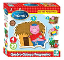 Jogo Quebra-cabeça Infantil Brinquedos Os Três Porquinhos Didático Nig Megalomania