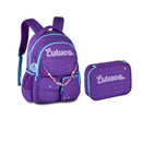 Kit Mochila de Costas Luluca Estojo box Escolar Roxo Juvenil Aulas Original Megalomania
