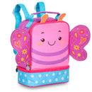 Kit Mochila de Costas Bolsa Mala Lancheira Térmica Infantil Menina Borboleta Roxo Criança Pets Clio Megalomania