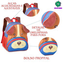 KIt Mochila De Costas Cachorro Vermelho Mala Bolsa Lancheira Térmica Duas Alças Lanchinho Infantil Escolar Mascuino Clio Megalomania