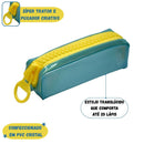 Estojo Simples Escolar PVC Cristal Color Neon Volta as Aulas Unissex Juvenil Ponto Criativo