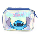Estojo Box Stitch Holográfico Prata Infantil Escolar Juvenil Original Grande 100 Lápis Volta Aulas Ponto Criativo